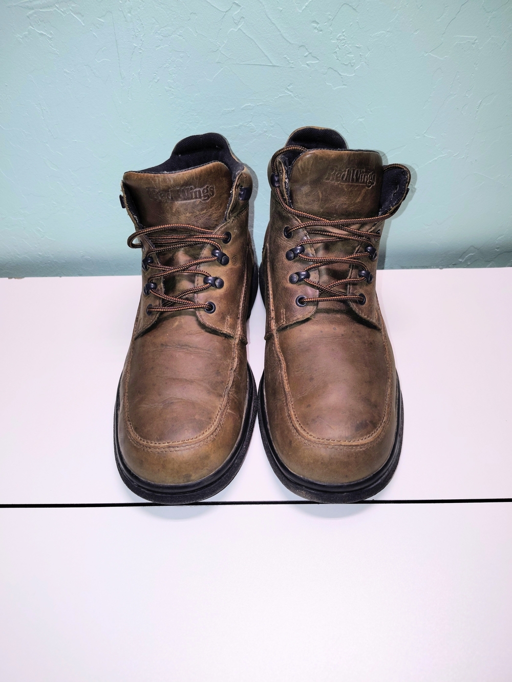 Red Wing Men’s Brown Leather Safety Work Boots Lace Up Chukka Size 12